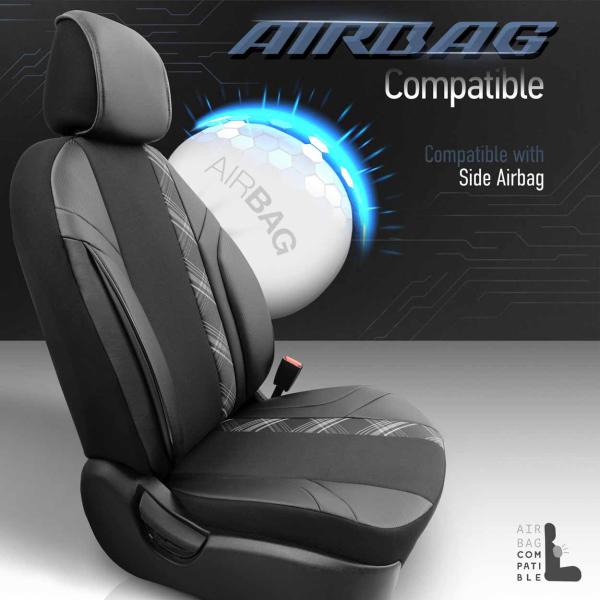 Auto Sitzbezug Set Universal Vorne und Hinten Komfortabel Komplett Set